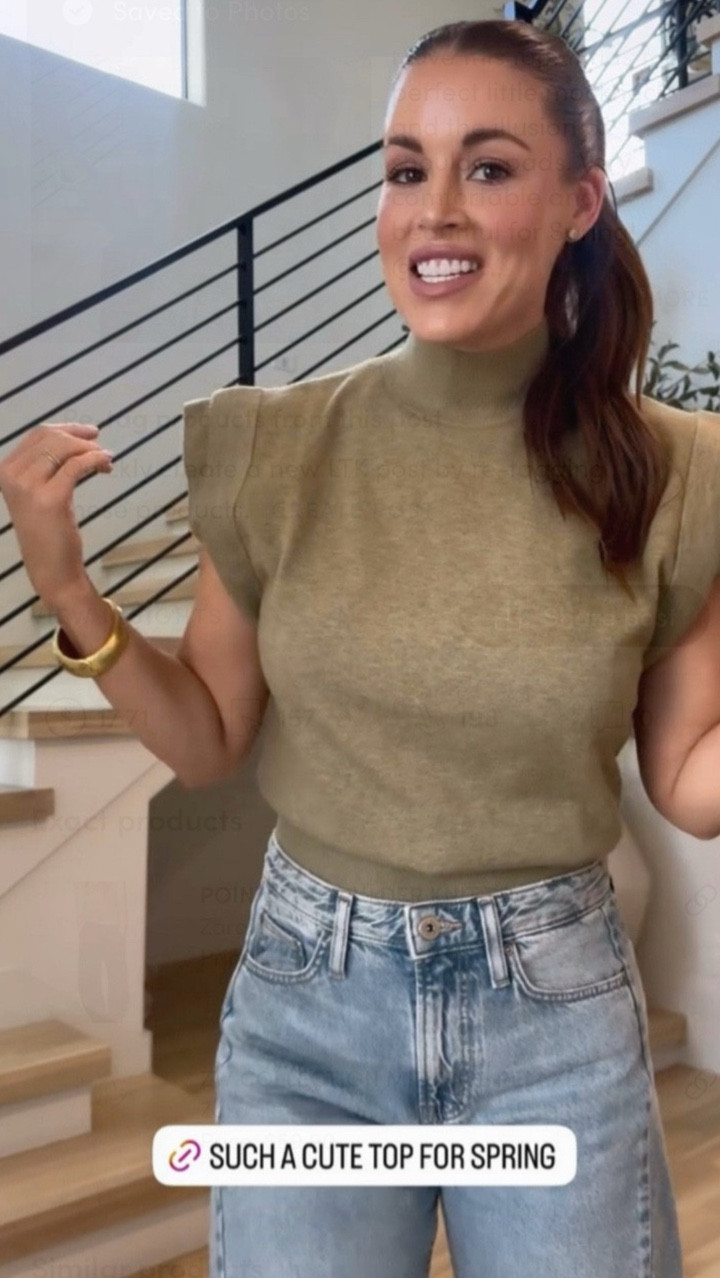 I love this top! It has the perfect little mockneck and the illusion of shoulder pads. Very comfortable and beautiful for Spring! @Zara 

#LTKdayinmylife #LTKgrwm #LTKootd