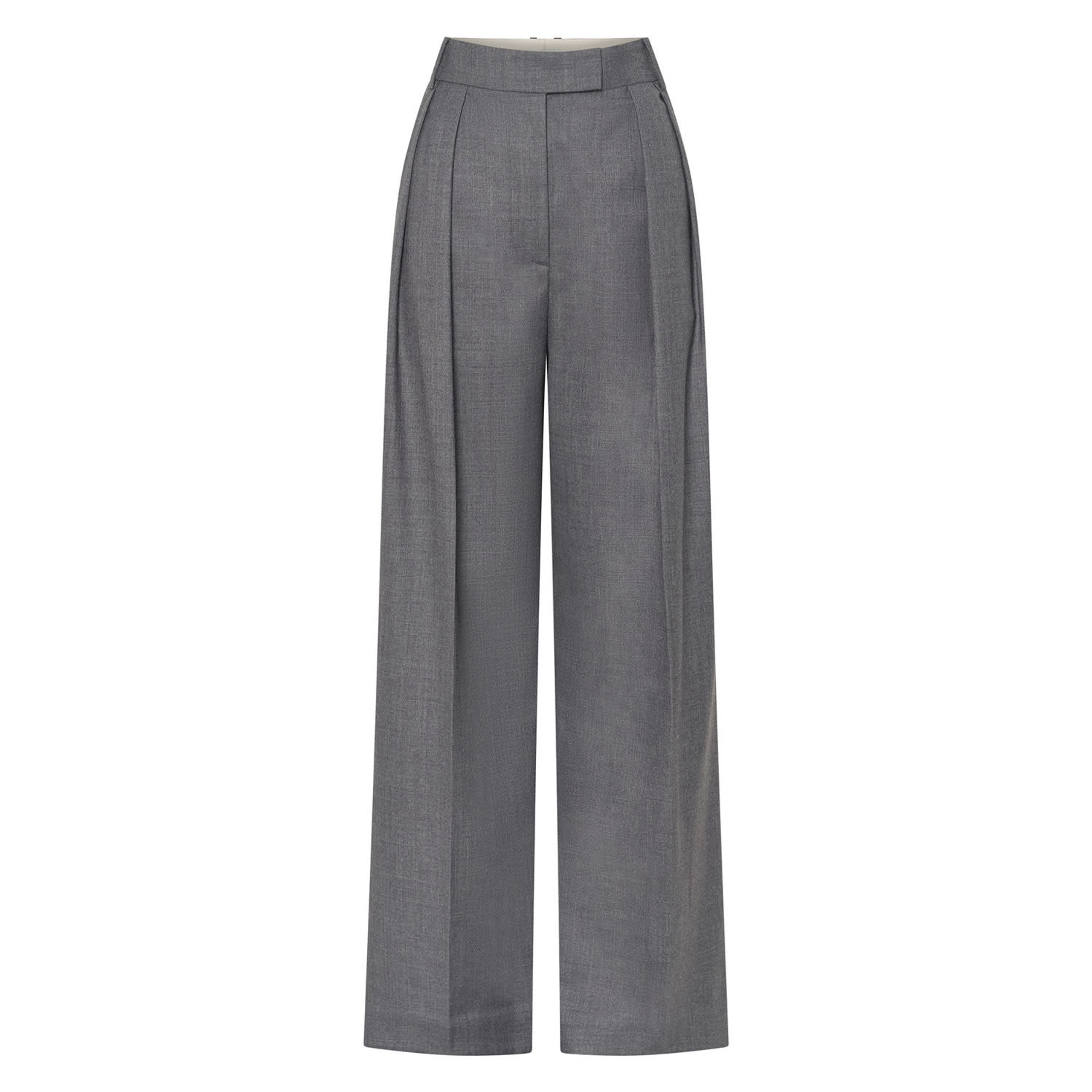 Pleat Pant - Dark Ash | Oroton | Oroton