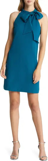 Vince Camuto Halter Tie Neck A-Line Dress | Nordstrom | Nordstrom