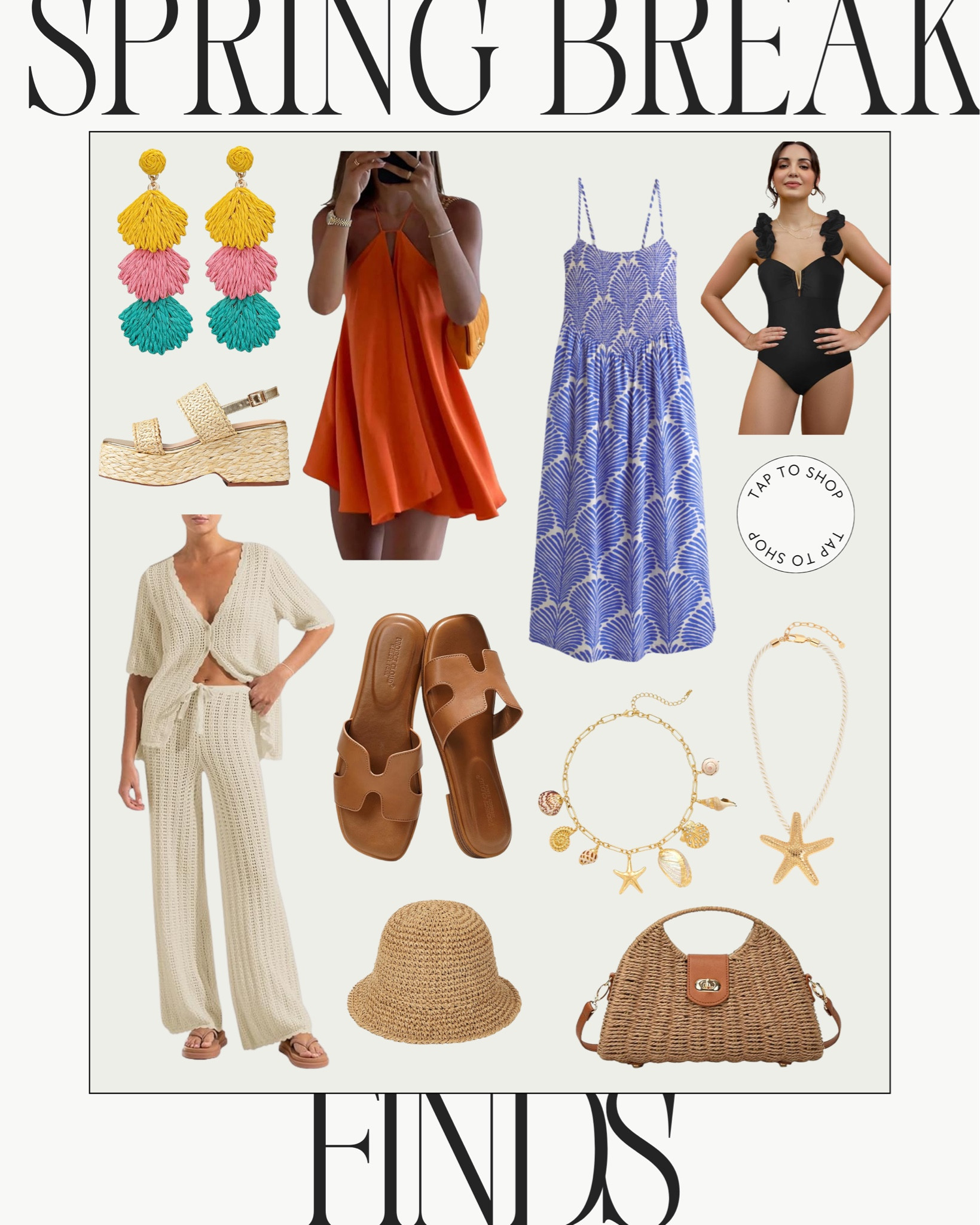 Spring break // spring break outfit // beach trip // beach outfit // warm weather trip // vacation // vacation outfit // beach jewelry // sandals 

#LTKTravel #LTKootd #LTKSeasonal