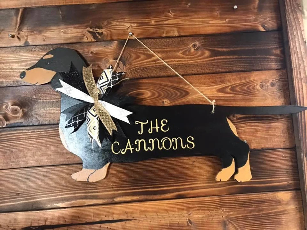 Custom Dachshund Door Hanger, weenie dog, door hanger, dachshund | Etsy (US)