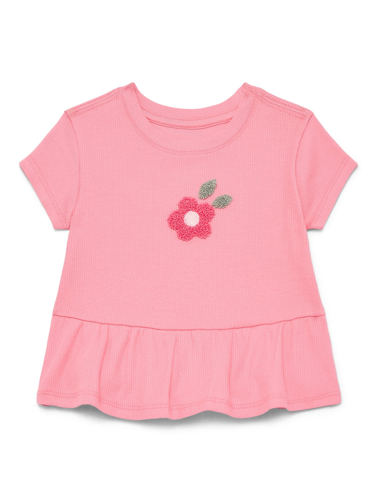 Wonder Nation Baby Girl Peplum Tee, Sizes 0-24 Months | Walmart (US)