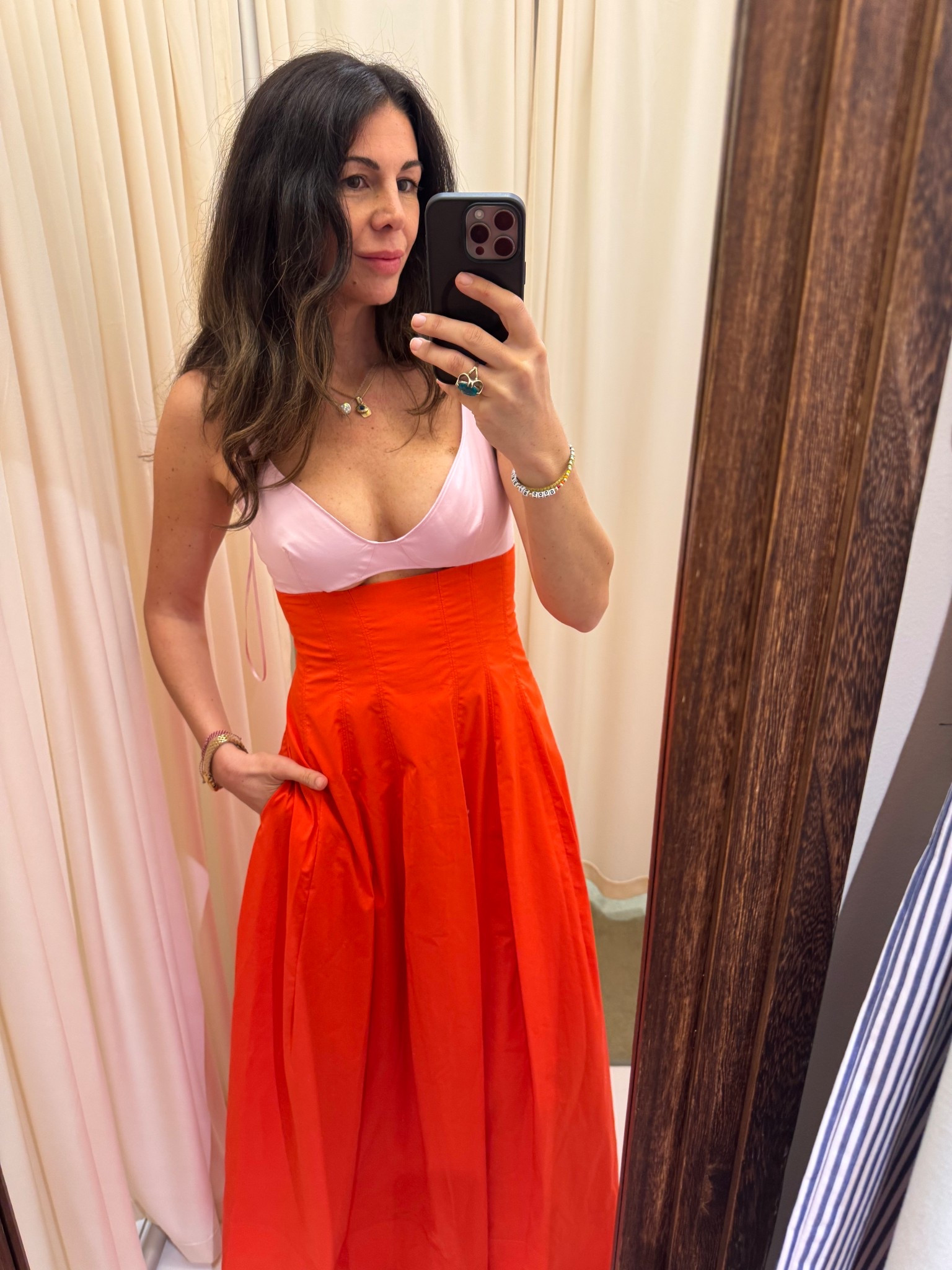I've linked this dress before and I got to try it on at tve Shopbop Charleston pop-up. I can confirm it's even better in person. Bonus, it has pockets! The length is a long midi so it will work for most heights! 

#LTKWedding #LTKootd #LTKSeasonal
