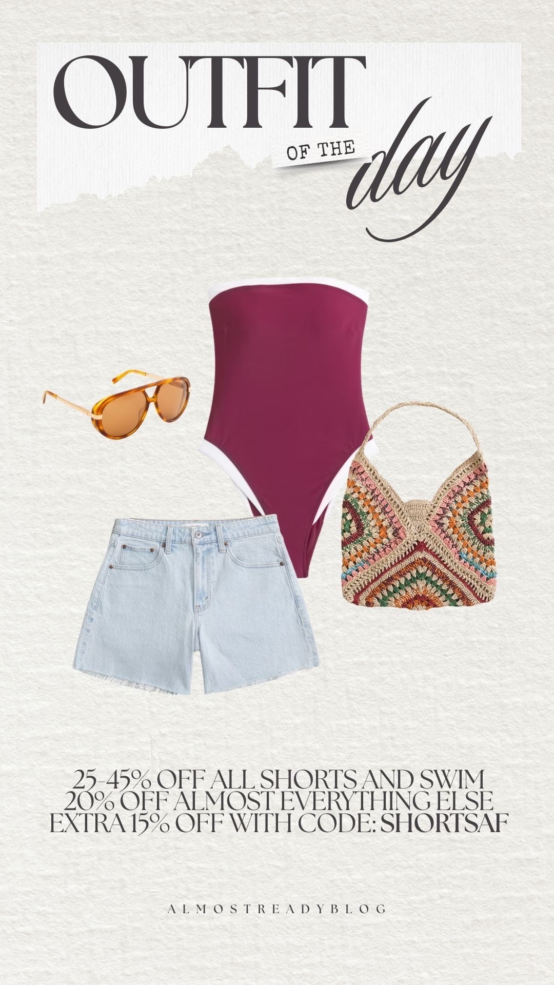 A&F SALE May 7-May 11th!
25-40% Off All Shorts & Swim + 20% Off Almost Everything Else
Promo Code: SHORTSAF for a stackable 15% Off 🤍🤍🤍

#LTKSaleAlert #LTKSwim #LTKPetite