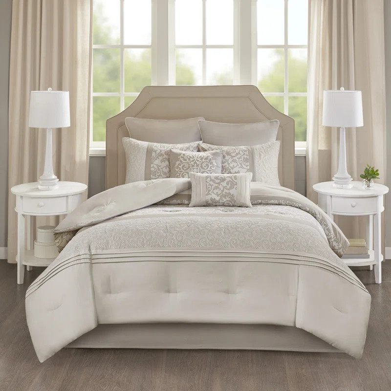 Ramsey Embroidered 8 Piece Comforter Set | Wayfair North America