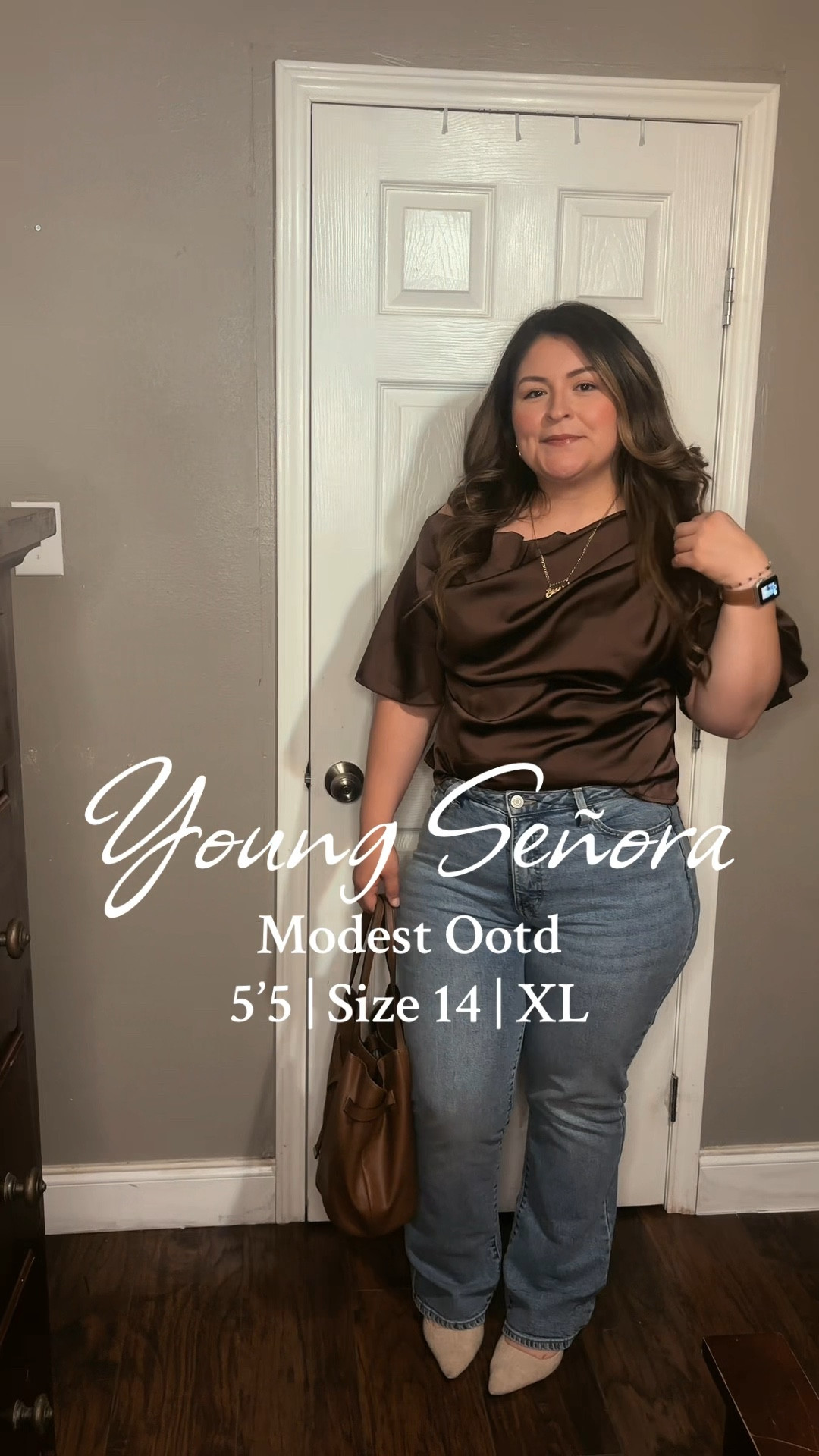 Casual modest outfit for church 🤎

#LTKMidsize #LTKStyleTip #LTKFindsUnder50