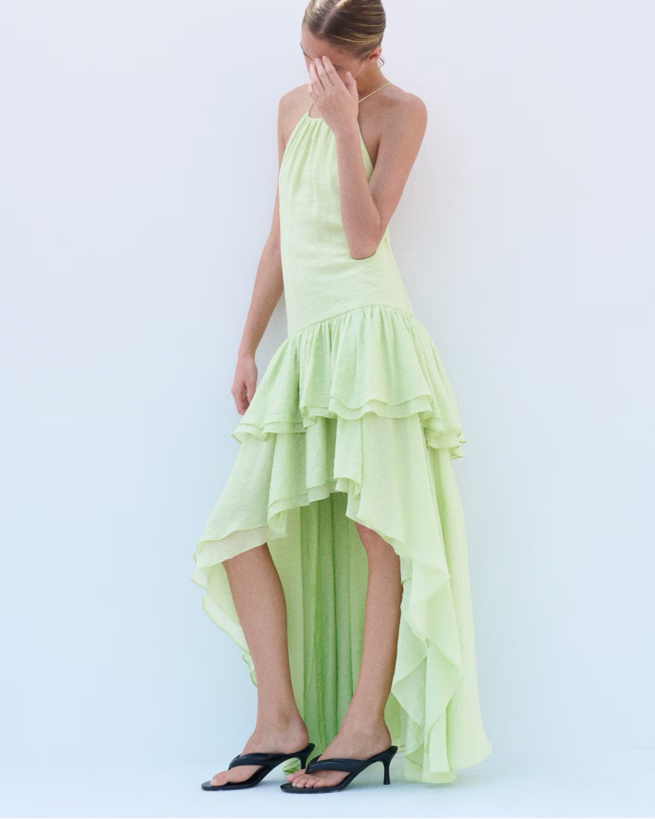 Green high low open back maxi dress
Summer wedding guest dress

#LTKSeasonal