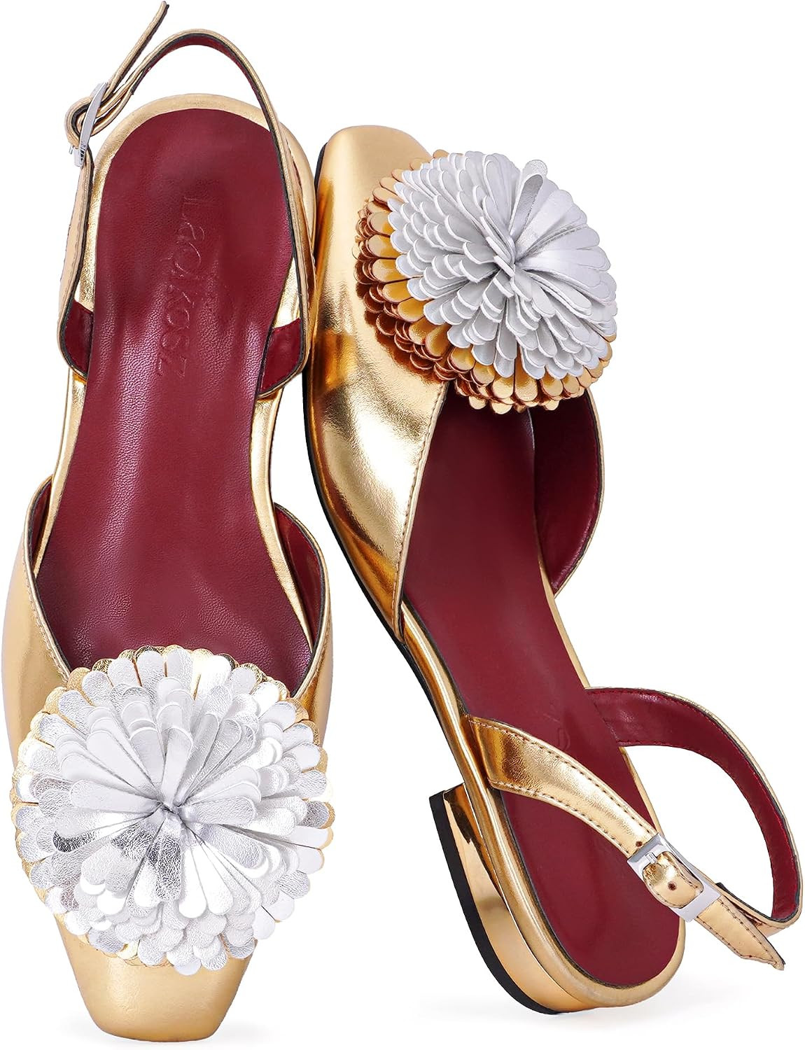 Floral Flat Sandals for Women Comfortable Walking Strappy Sandals | Amazon (US)