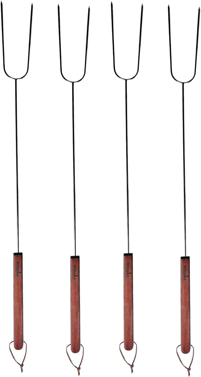 Nexgrill 37-inch Roasting Stick – Dual Fork Marshmallow Skewers With Wooden Handle And Hanging ... | Wayfair North America