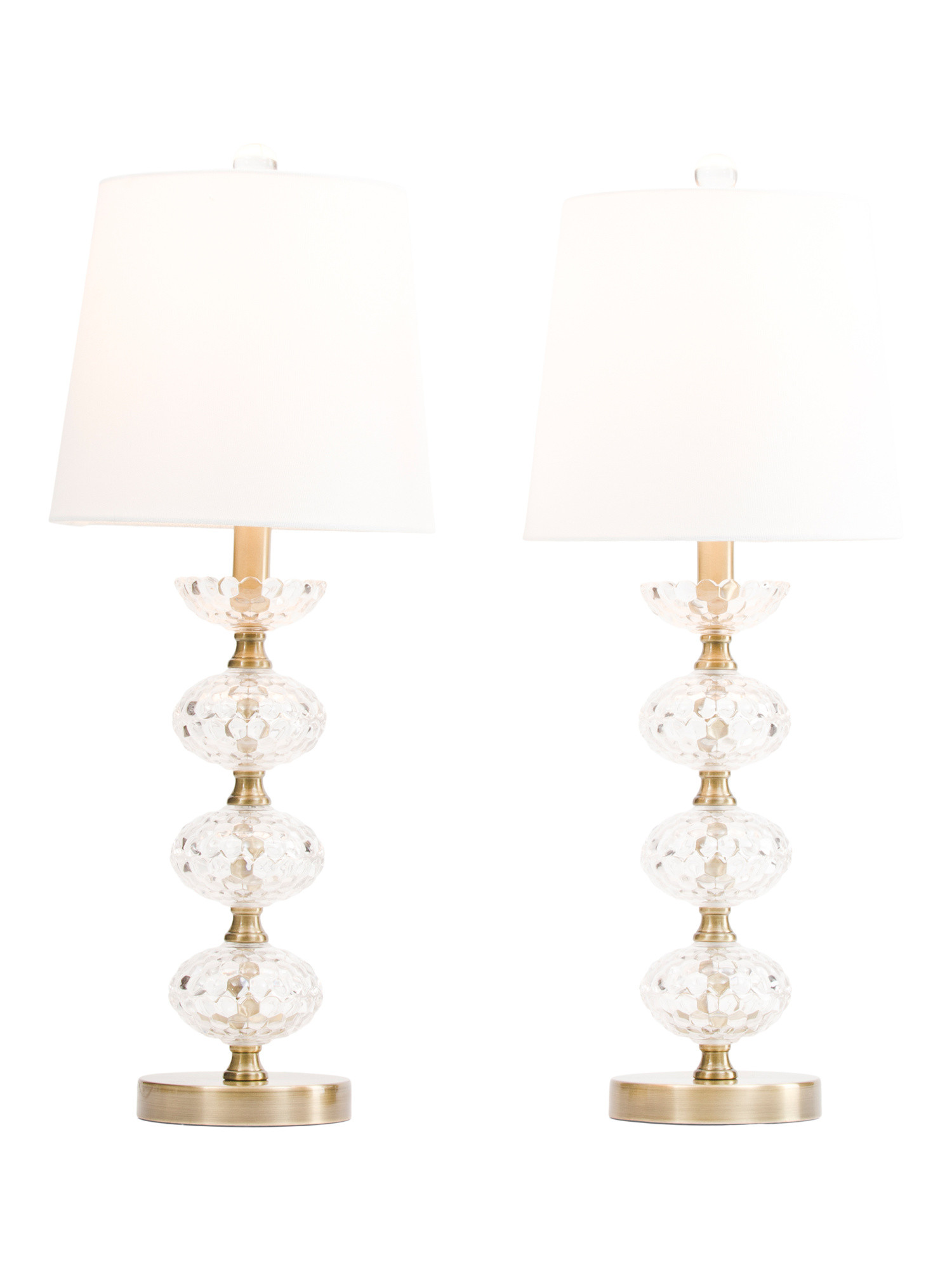 2pk 25.5in Glass And Metal Table Lamps | TJ Maxx