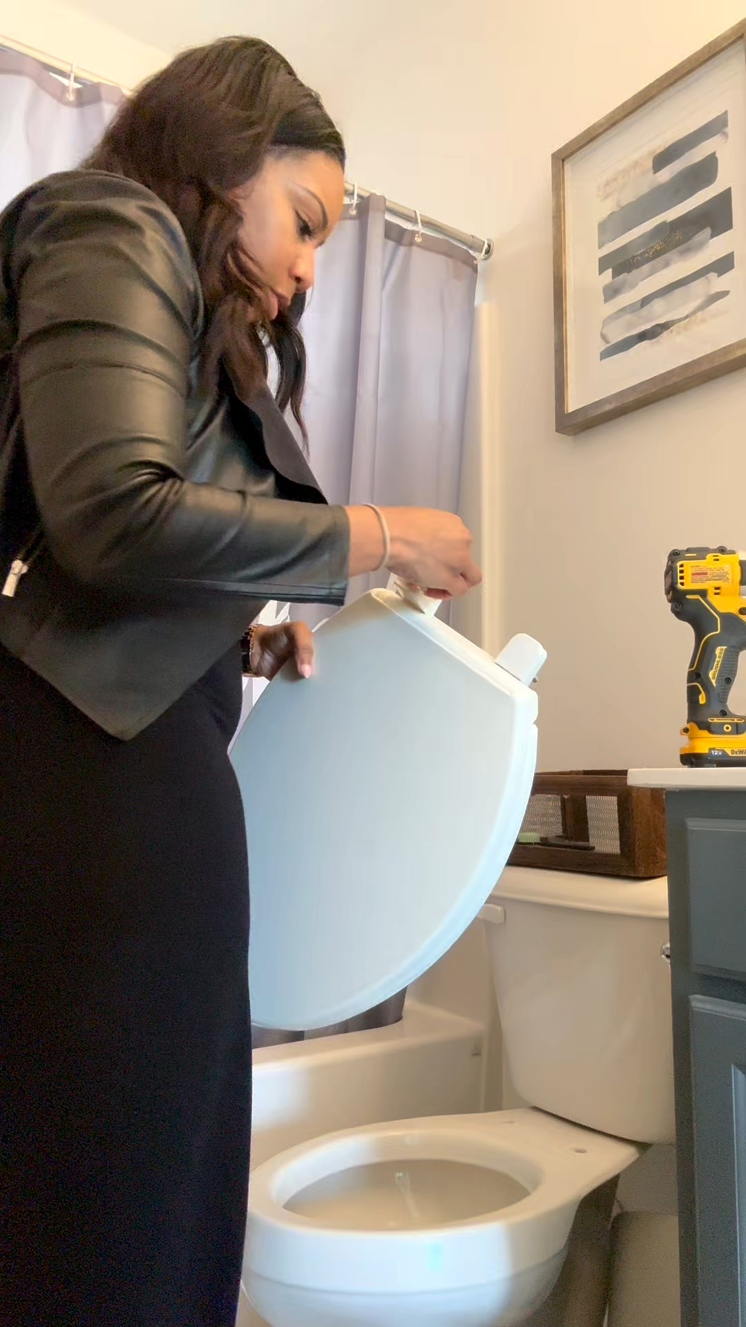 Somehow the toilet seat in the guest bathroom was cracked so I’m Just out here proving that even the not-so-glamorous projects can look good 😂🚽 Tap to shop the new seat ( it’s soft close) and a few other bathroom refresh favorites!

#LTKSaleAlert #LTKMens #LTKHome