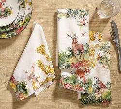 Fantastical Forest Cotton/Linen Napkins - Set of 4 | Pottery Barn (US)