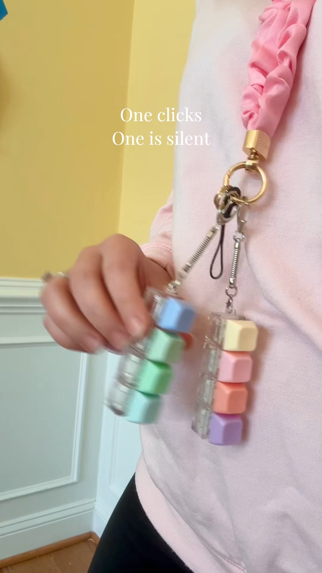 ✨ Satisfying Keyboard Fidgets ✨

⌨️ These keyboard fidgets are such a fun and calming sensory find. The set comes with two on a key ring. One makes a super satisfying click, and the other is completely silent for quiet environments. I love having both options depending on where I am.

🧠 Great for sensory input, focus, and stress relief without being bulky or distracting. The silent one is perfect for classrooms, school, meetings, or quiet work time, while the clicky one is ideal when you want that tactile and auditory feedback.

🎒 Easy to clip onto backpacks, pencil cases, keys, or lanyards. These are great for kids, teens, teachers, and adults who love discreet fidgets.

🔍 sensory fidgets, keyboard fidget, clicky fidget, silent fidget, tactile fidget, sensory toys, fidget toys for focus, fidgets for anxiety, stress relief fidget, classroom fidgets, quiet fidgets, fidgets for kids, fidgets for teens, fidgets for adults, ADHD fidgets, autism sensory toys, sensory keychain, desk fidgets, school fidgets, teacher fidgets


#LTKmomlife #LTKKids #LTKSaleAlert