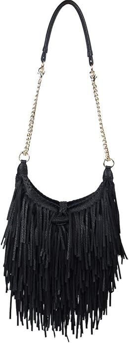 Lanpet Women Fringe Tassel Cross Body Bag Leisure Shoulder Bag | Amazon (US)
