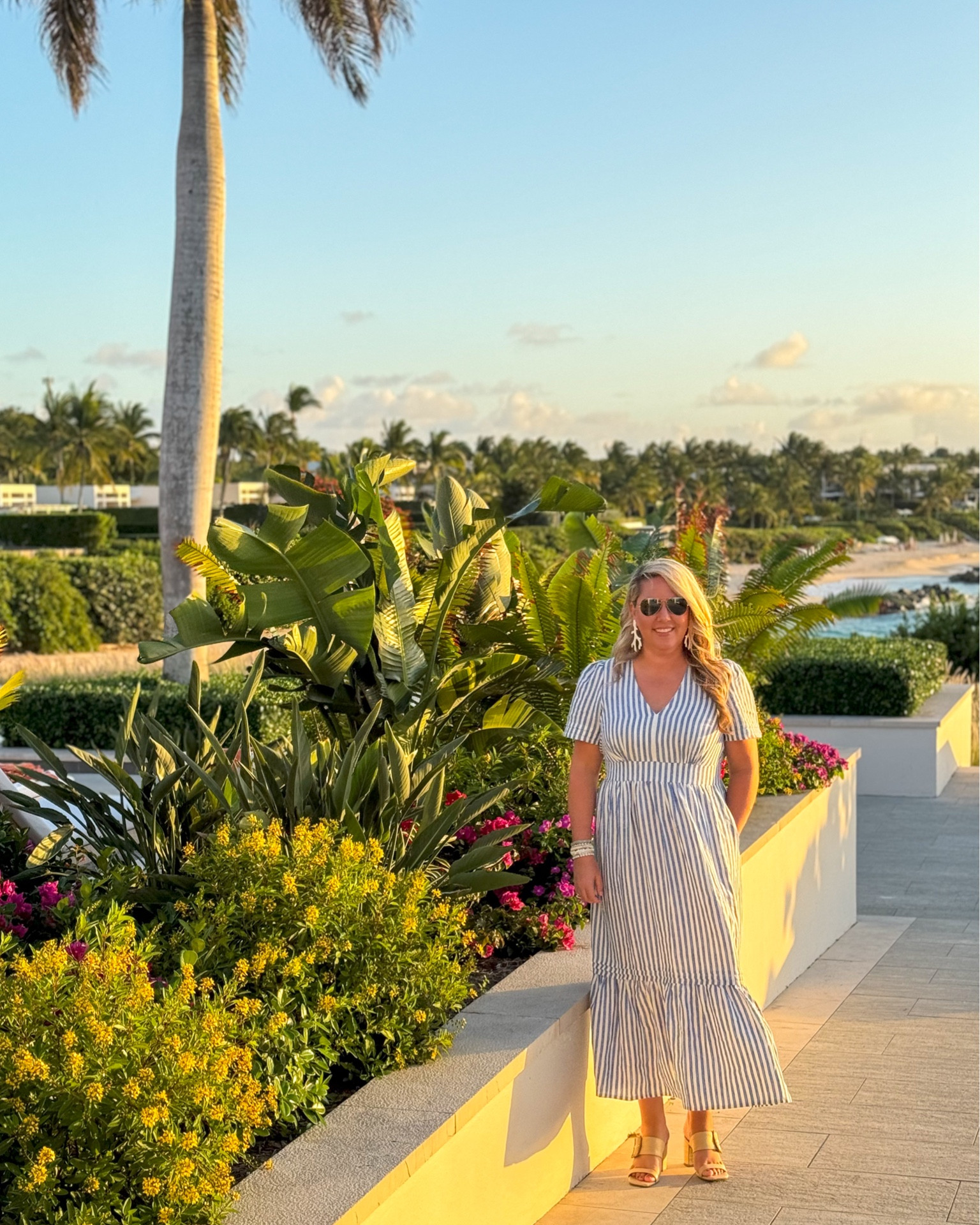 Loving this blue striped linen maxi dress! I’d worked great on vacation but would also be great as an Easter dress or wedding guest dress! The back panel on the waist is stretchy and it has pockets so it’s very comfy and has a flattering fit. Fits true to size (I’m in 12 Long). Also linking my raffia block heels, white coral earrings and stretchy bangle bracelet set.
.
#ltkover40 #ltkmidsize #ltkfindsunder50 #ltkfindsunder100 #ltkstyletip #ltkseasonal #ltksalealert #ltkwedding #ltktravel #ltkworkwear casual dresses, beach dress, resort wear, vacation outfits

#LTKmidsize #LTKSeasonal #LTKover40