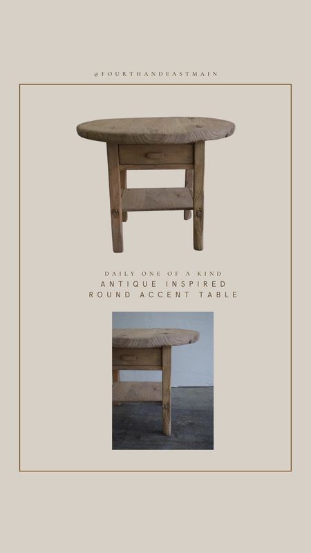 daily one of a kind // antique inspired solid wood round accent table 

#LTKhome