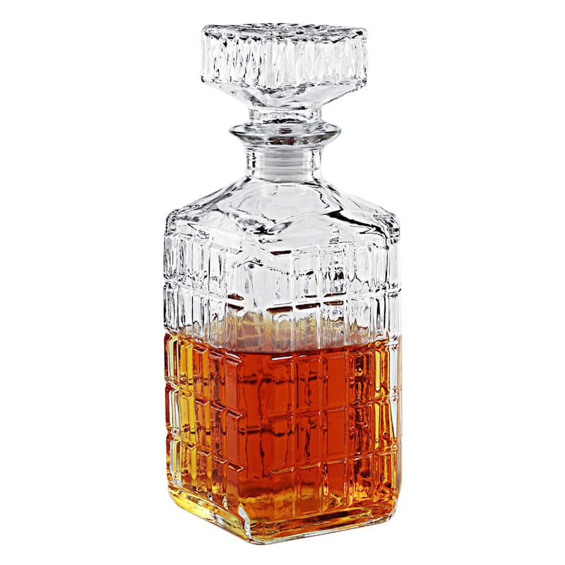Windowpane Glass Decanter, 35oz | At Home