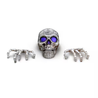 Haunted Living 2.3-ft Giant Skull with Hands Ground Breaker Yard Decoration | Lowe's