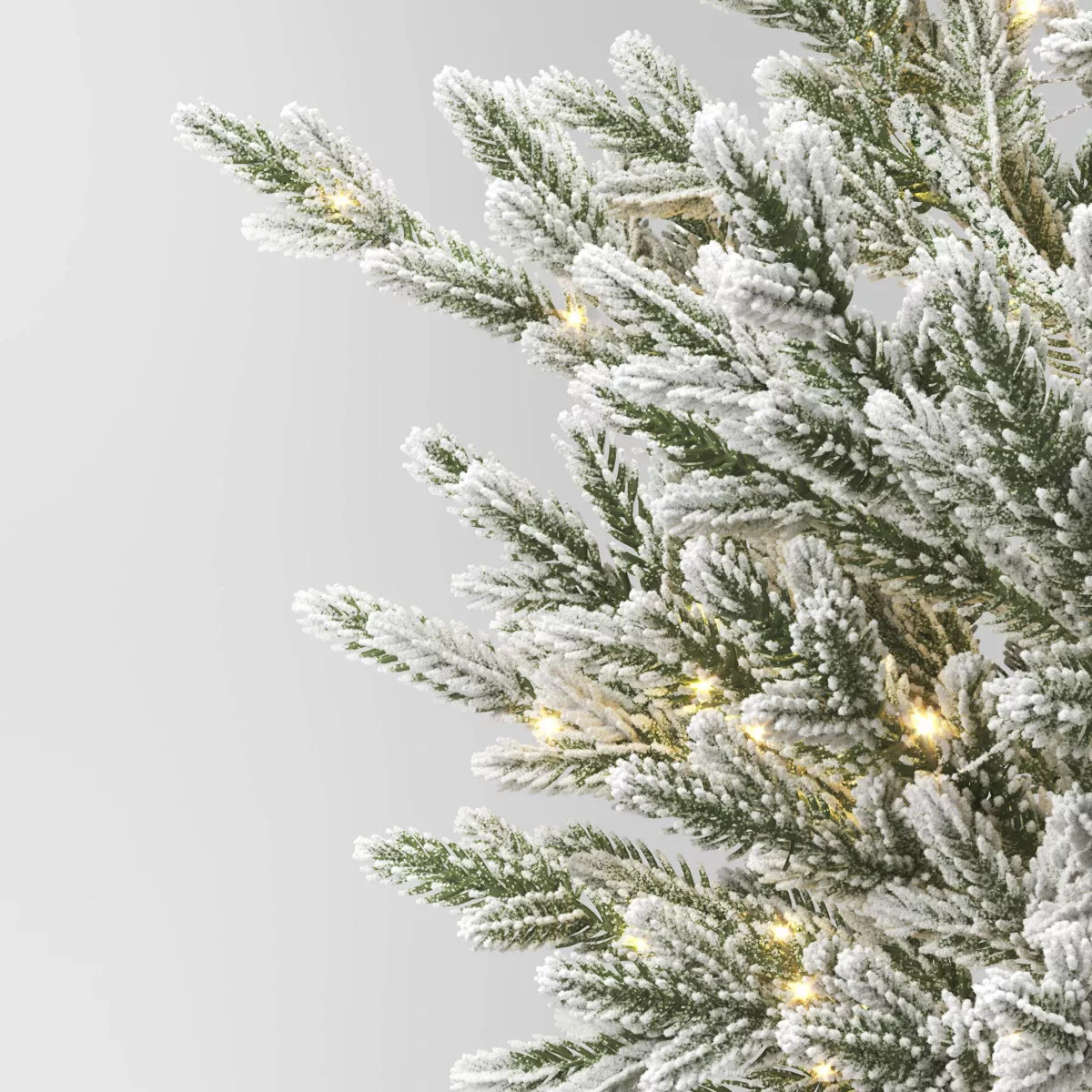 40" Pre-lit LED Glitter Flocked Balsam Fir in Basket Mini Artificial Christmas Tree Warm White Li... | Target