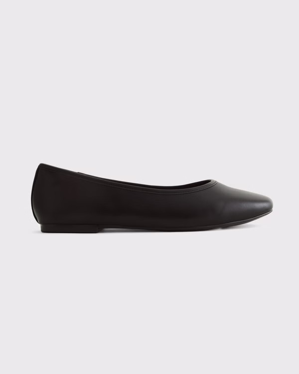 Women's Vegan Leather Balletic Flats | Women's Shoes | Abercrombie.com | Abercrombie & Fitch (US)