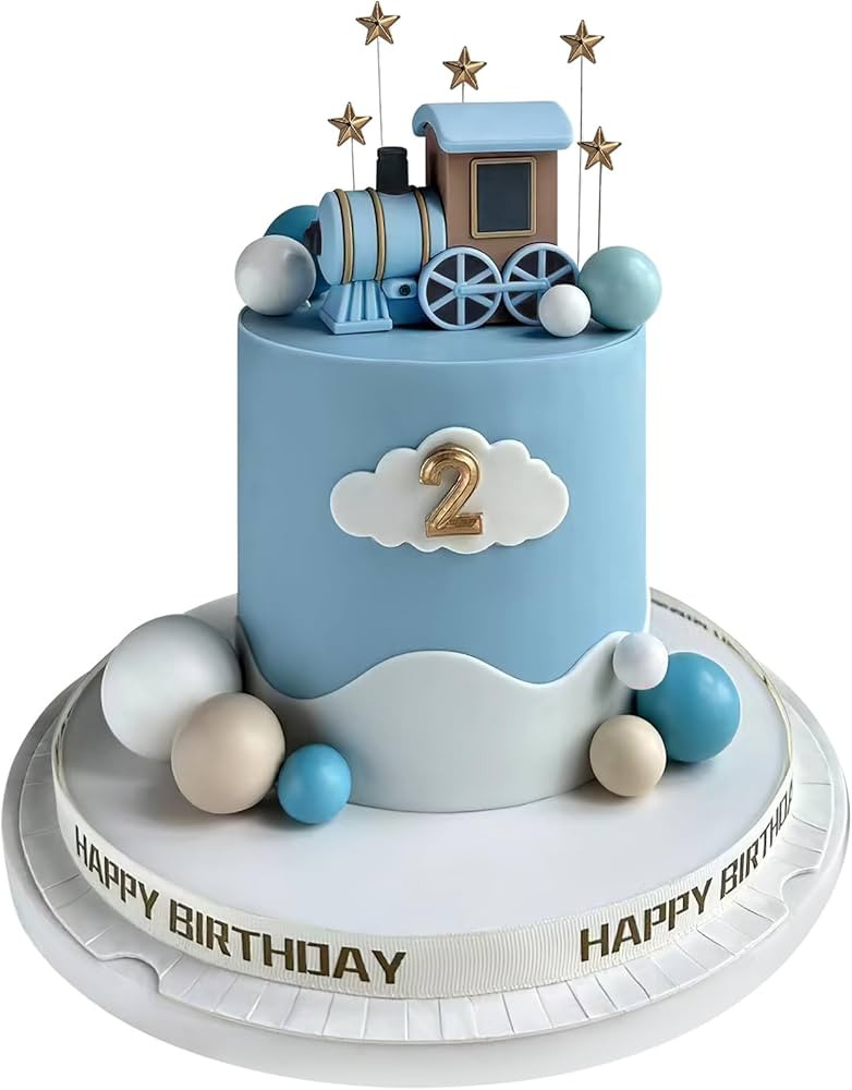 18PCS Train Cake Toppers Balls Cake Decorations with Star Cake Toppers for Boy Girl Baby Shower T... | Amazon (US)