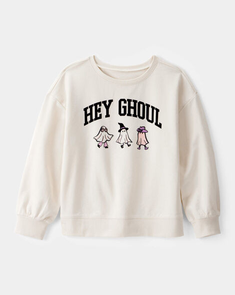 Kid Halloween Hey Ghoul Pullover Sweatshirt - Ivory | Carter's Inc