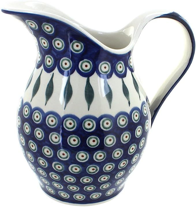 Blue Rose Polish Pottery Peacock Pitcher | Amazon (US)