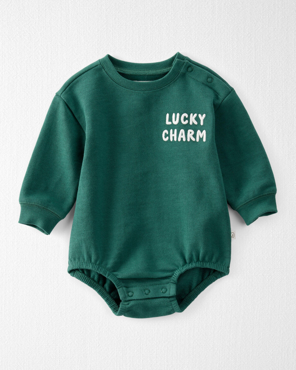 Aspen Green - Baby Organic Cotton Lucky Charm Bubble, Selected | Carter's Inc