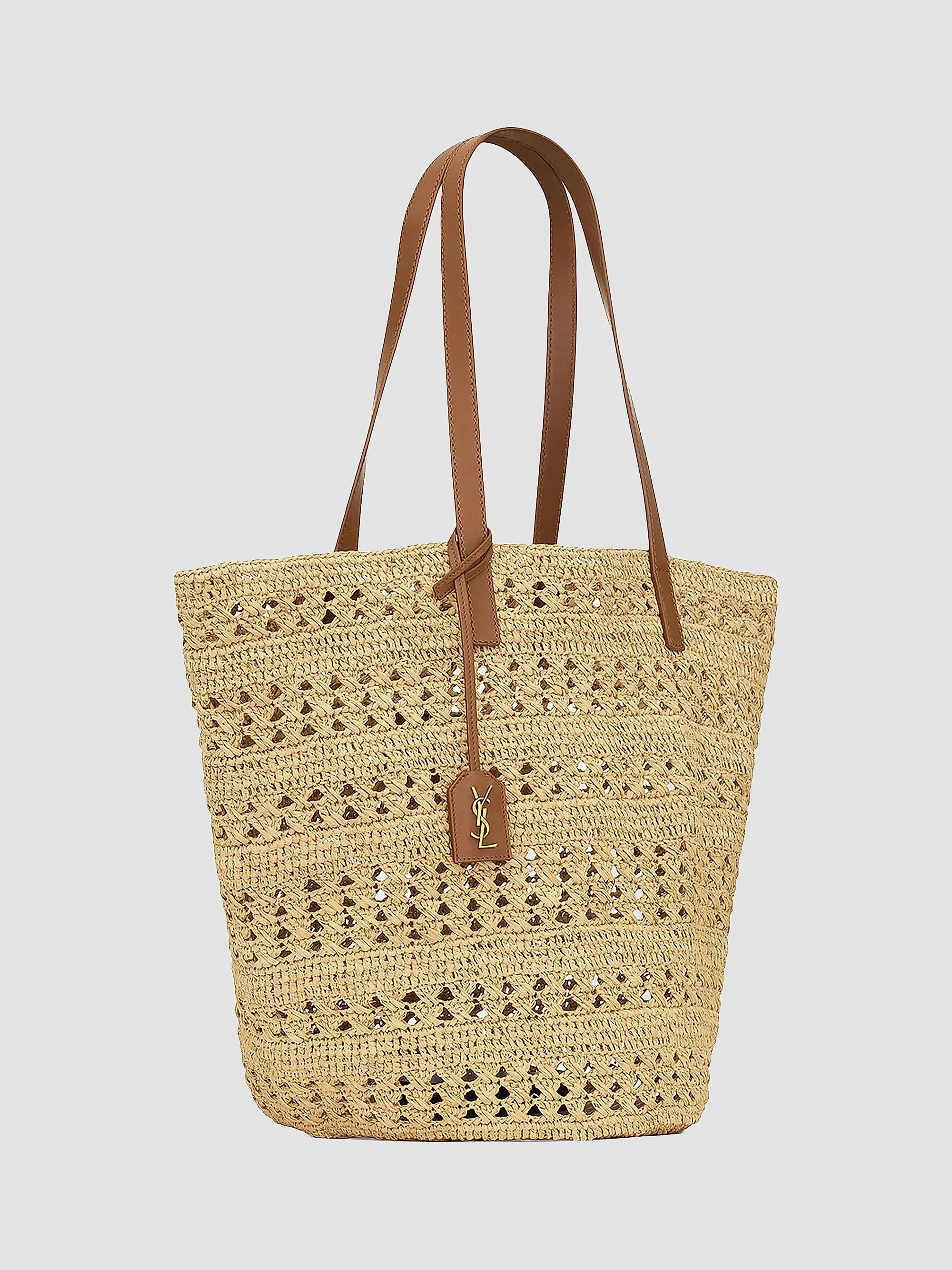 Saint Laurent Panier Medium Bag in Raffia Tote Bag | Saks Fifth Avenue | Saks Fifth Avenue