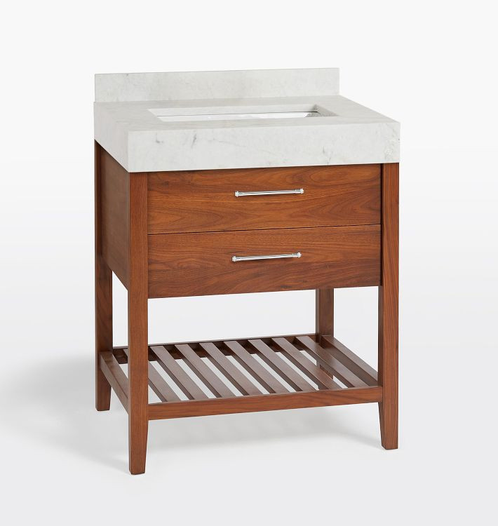 Richmond 27" Walnut Powder Vanity | Rejuvenation