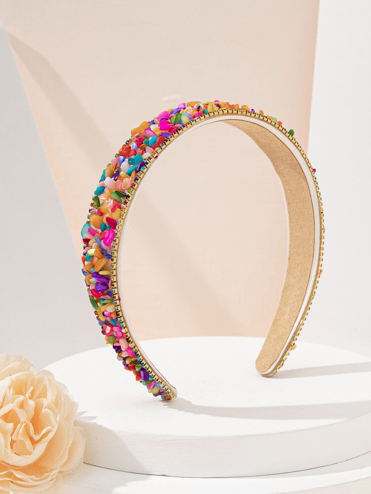 Rhinestone Detail Wide Headband | SHEIN