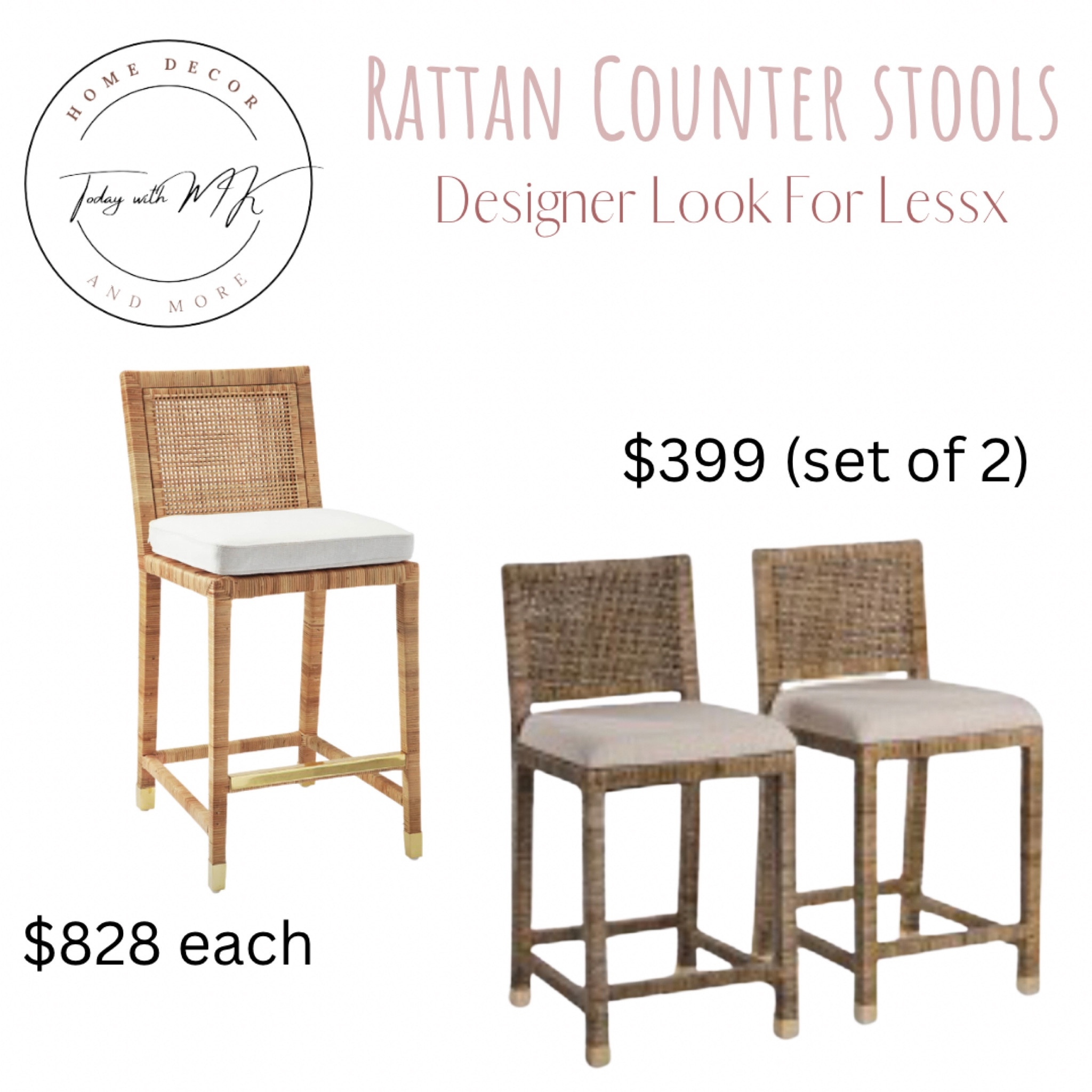 NEW DESIGNER LOOK FOR LESS
.
Rattan counter stool, rattan bar stools, woven back counter stools
.
Follow @todaywithmk on Instagram for daily decorating inspiration.


#LTKhome