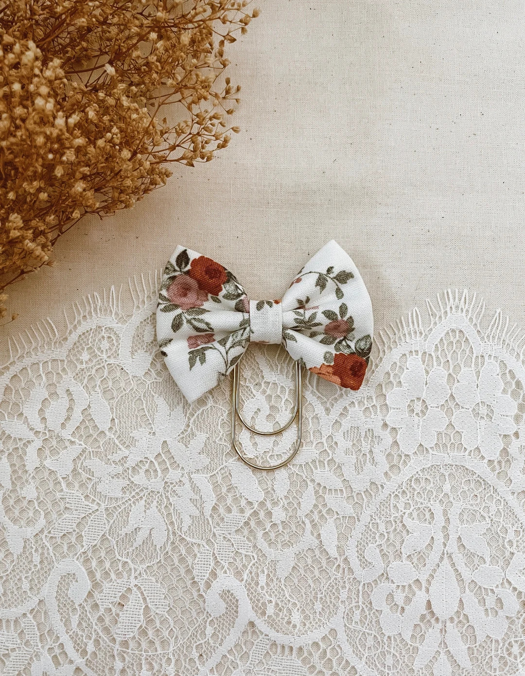 Rustic floral~ petite bow bookmark | Etsy (US)