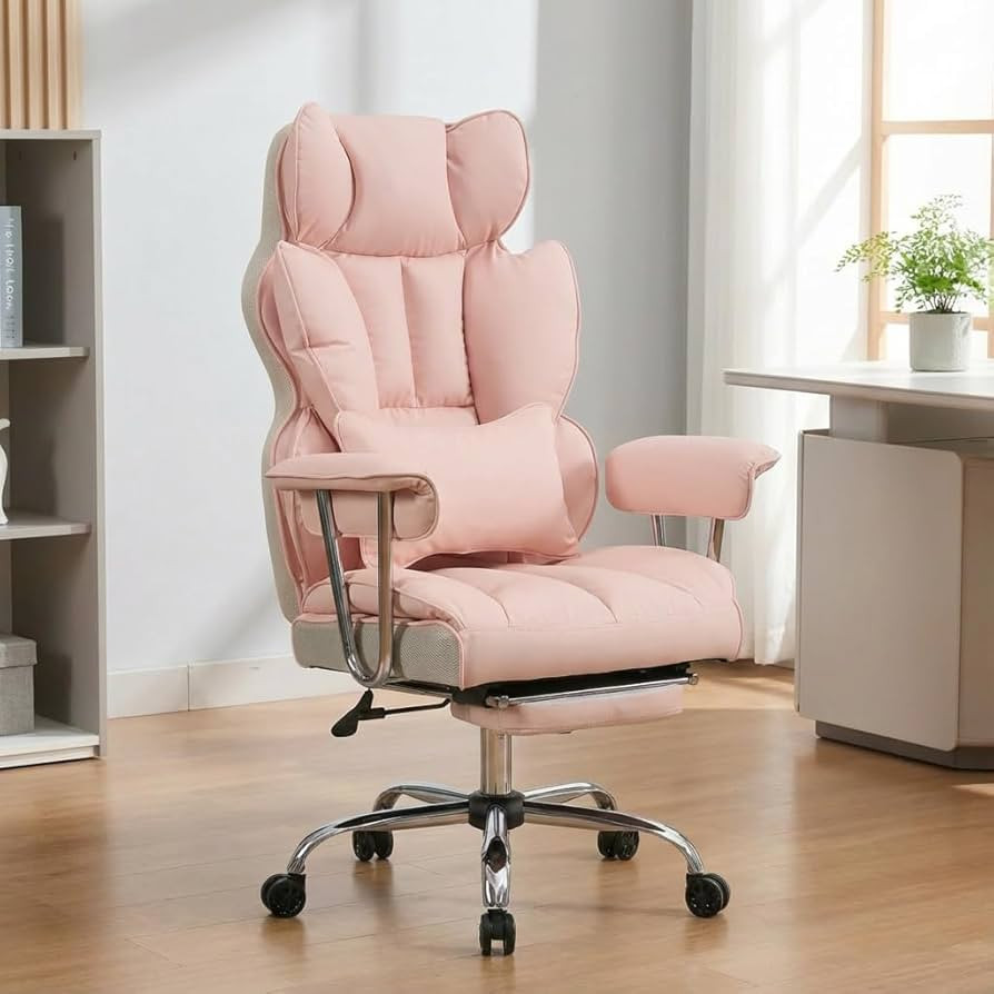 Big and Tall Office Chair 400lbs - Heavy Duty Executive Desk Chair with Footrest, High Back PU Le... | Amazon (US)