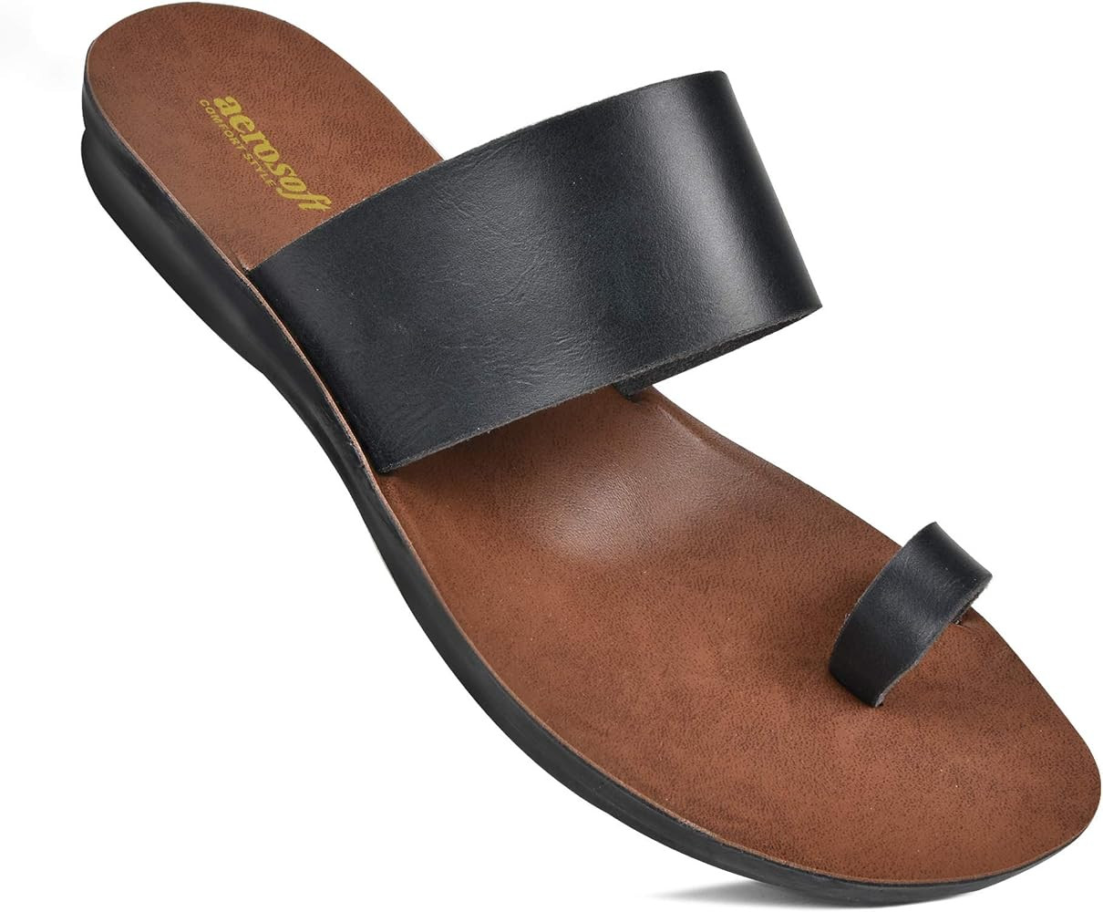 Aerosoft Orthotic Comfortable Split-Toe Flat Slide Casual Summer Vacation Essentials Arch Support... | Amazon (CA)