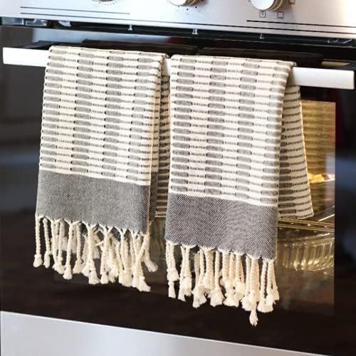 BRIDGE ISTANBUL Turkish Hand Towel Set of 2(18x35) Inches I 100% Cotton Decorative Peshtemal Kitc... | Amazon (US)