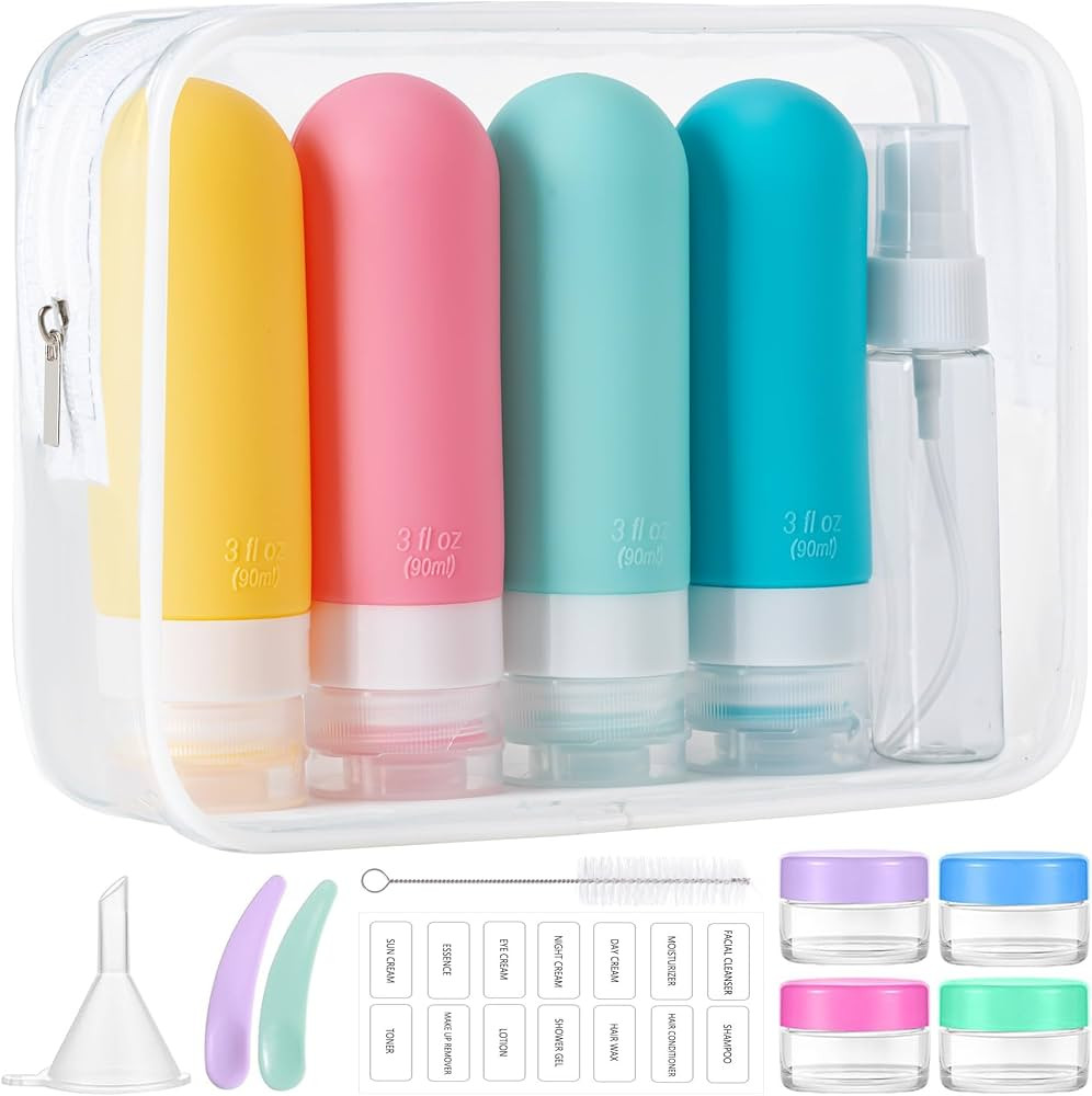 16pack Travel Bottles for Toiletries, TSA Approved LeakProof Squeezable Silicone Toiletry Contain... | Amazon (US)