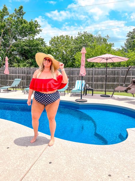 Enjoying the perfect poolside day in my fabulous plus-size bikini! 💦❤️ Loving this red bikini with polka dot ruched bottoms—so cute and flattering. Feeling confident and ready to soak up the sun. ☀️👙 #PoolsideStyle #PlusSizeBikini #BodyPositivity #SummerVibes #CurvyFashion

PlusSizeSwimwear  
PolkaDotBikini  
SummerSwim  
PoolsideFashion  
CurvyAndConfident  
SwimStyle  
BikiniBabe  
BodyPositive  
BeachVibes  
RedBikini

#LTKSwim #LTKOver40 #LTKPlusSize