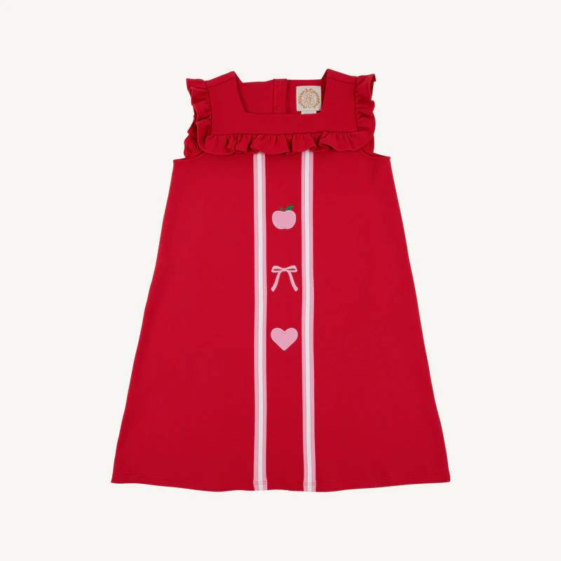 Darla Dress - Richmond Red & Hamptons Hot Pink & Appliques | The Beaufort Bonnet Company
