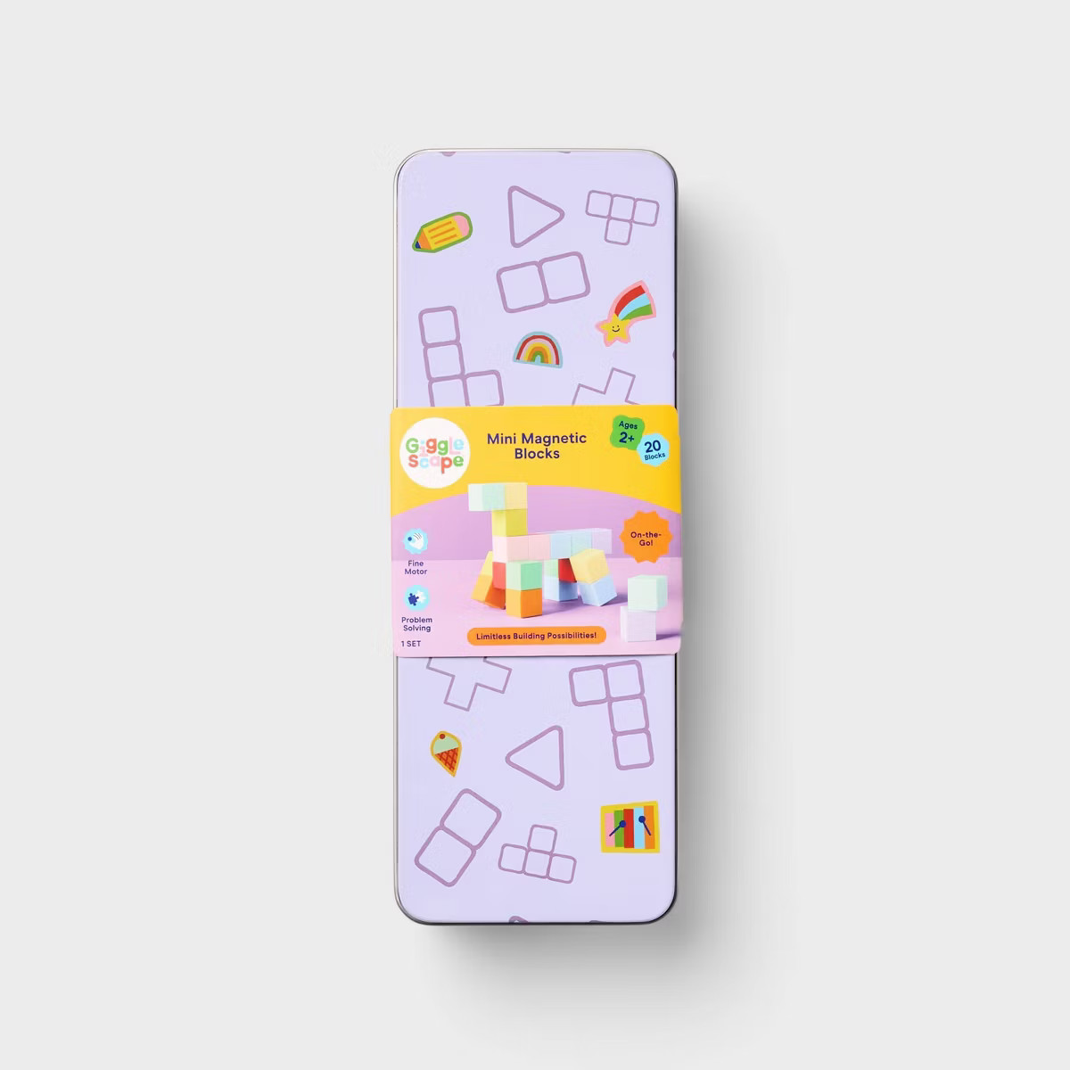 Magnetic Blocks Mini solid Purple Tin - Gigglescape™ | Target