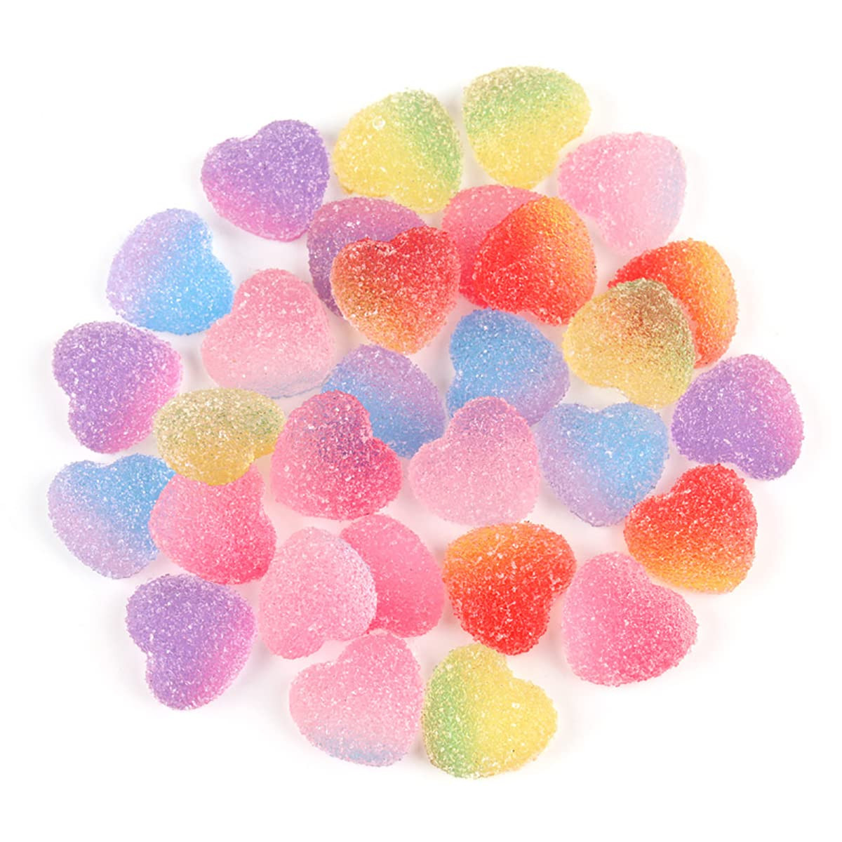 iSuperb 60pcs Slime Charms Mixed Candy Resin Cabochon Love Heart Mini Sweet Candy Model Epoxy Res... | Amazon (US)
