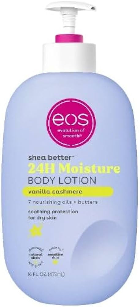 eos Shea~Better Body Lotion for Dry Skin, Vanilla Cashmere, 16 Fl Oz ~ 1 Pack ~ White | Amazon (US)