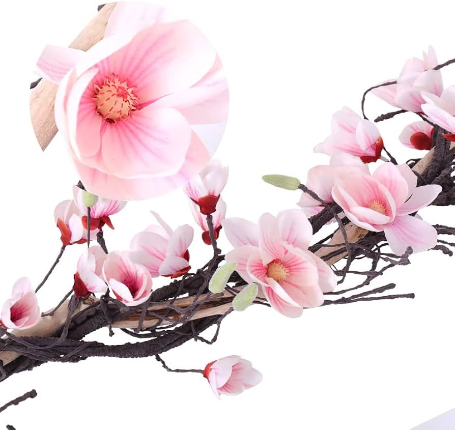 118 inch Artificial Magnolia Orchid Flowers Ivy Vines Garland Fake Tree Branches Trunk with Flore... | Amazon (US)