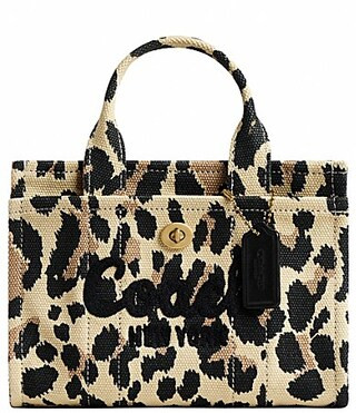 COACH Leopard Print Cargo Handle Tote Bag 20 - Natural Leopard | Dillard's