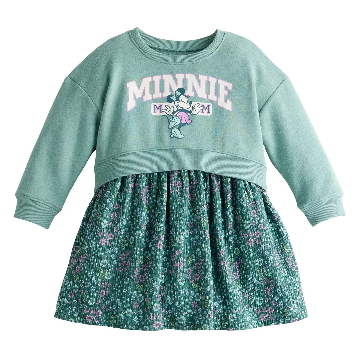 Disney's Minnie Mouse Baby & Toddler Girl Graphic Sweatshirt Twofer Dress by Jumping Beans® | Kohl's