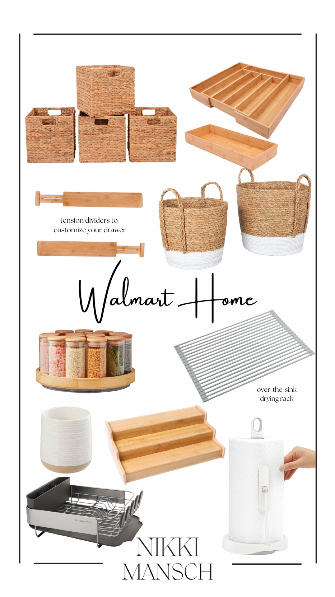 Putting the fun in functional with these practical and affordable home organization finds from Walmart. I love using baskets all over my home - in my pantry for chips, crackers, snacks - living space and bedrooms for blankets, dog toys, and catch alls for easy pick up. Maximizing your space no matter how large or small it is is easier with these finds! 

Home organization, kitchen decor, pantry, Walmart home, kitchen organization 

#LTKhome #LTKunder50 #LTKstyletip