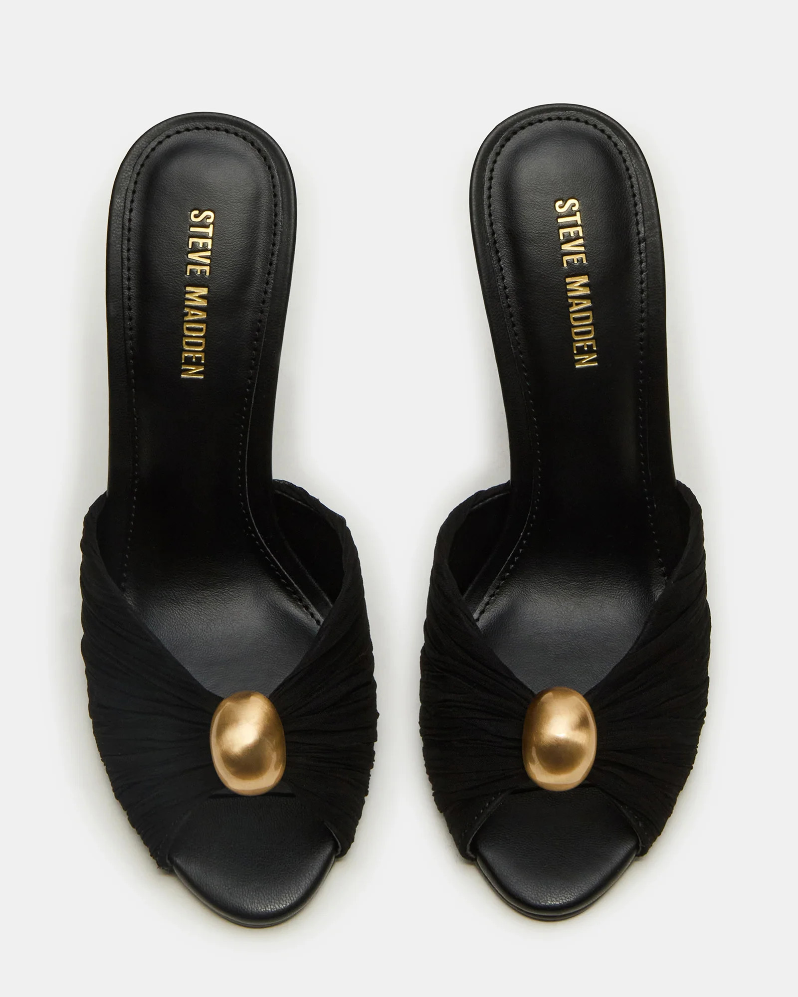 PRIYA Black/Gold Mule Women's Heel | Steve Madden (US)