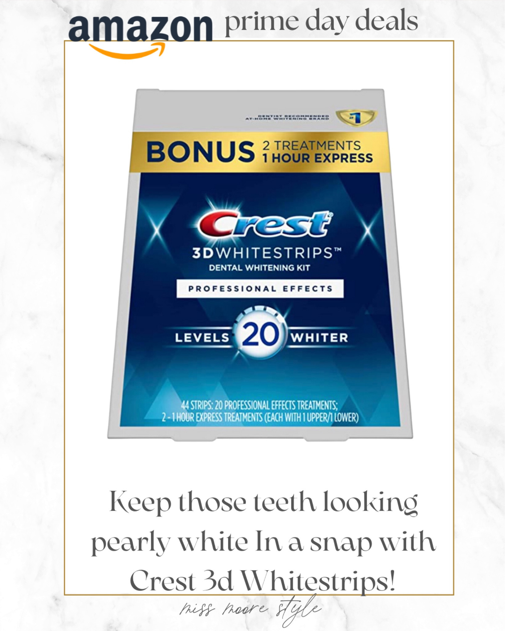 Amazon prime day beauty deals, Amazon prime day, crest 3D white strips, teeth whitening 

#LTKbeauty #LTKxPrimeDay #LTKunder50