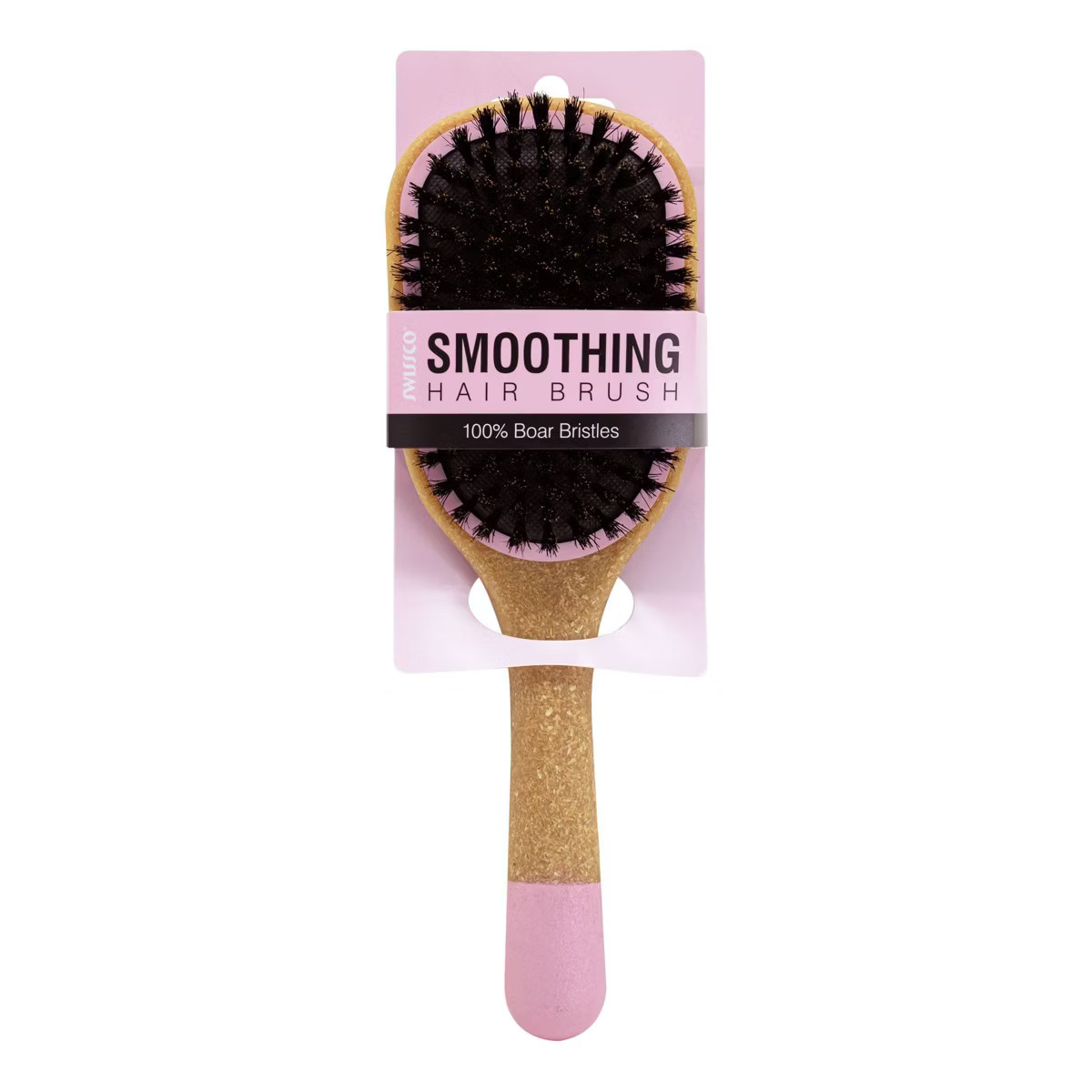 Swissco Wooden Handle Rectangle Paddle Boar Bristles Hair Brush | Target