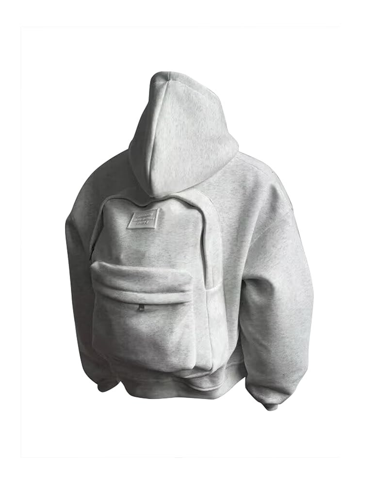 oshoplive Creative Hoodie with Backpack & Hidden Book Pocket, Lightweight Zip Up Travel Sweatshir... | Amazon (US)